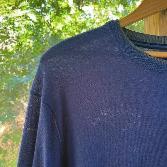 Joseph Abboud Men's Blue Crewneck Wool Blend Sweater Size XXL. NEW